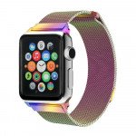 Wholesale Premium Color Stainless Steel Magnetic Milanese Loop Strap Wristband for Apple Watch Series 9/8/7/6/5/4/3/2/1/SE - 41MM/40MM/38MM (Rainbow)